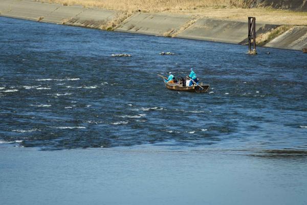 Boating down the Kuma River