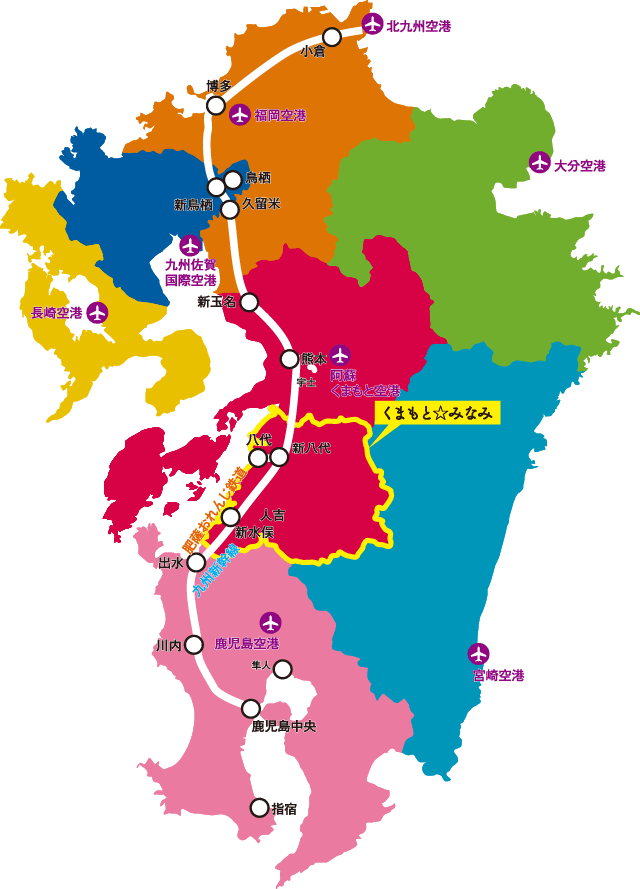 九州の地図