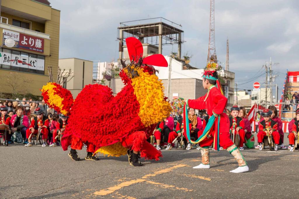 Procession and Performance Schedule in Front of Yatsushiro Station